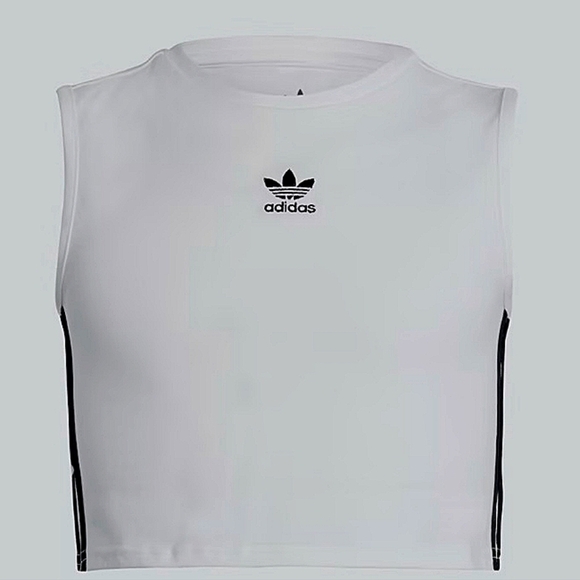 Adidas | Adicolor Crop Tank Top Junior | Size 11/12 Junior Or Woman's XS - Picture 7 of 7